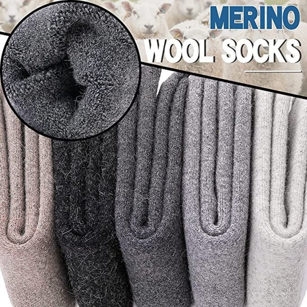 5 Pairs Luxury Wool Soft Socks Warm Winter Fall Womens Thick Cozy Knit NWT - Picture 2 of 6